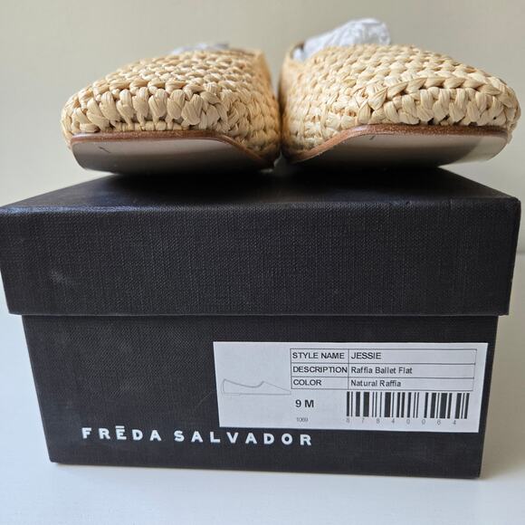 Freda Salvador NEW Jessie Raffia Ballet Flats $395 Preppy Shoes Women Size 9 NWT - Picture 5 of 15